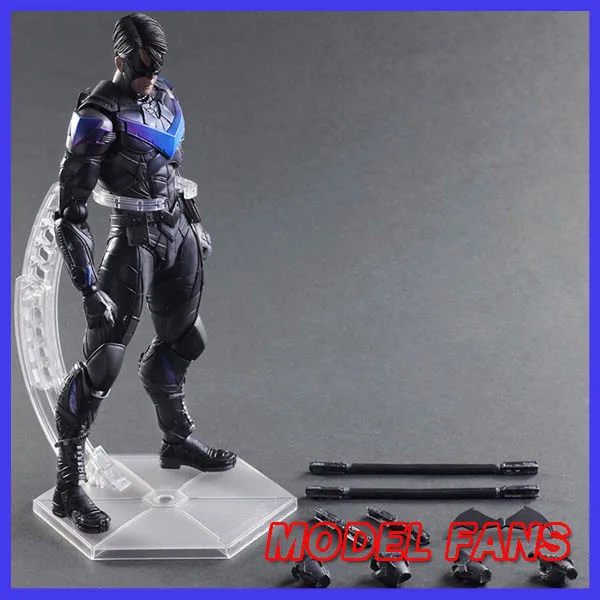 

MODEL FANS Play Arts Kai Nightwing Batman Arkham Knight Variant Play Art KAI PVC Action Figure Night wing PLAY ART 25cm Doll Toy