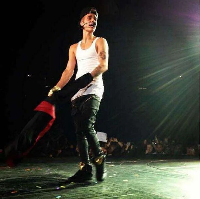 justin bieber leather pants