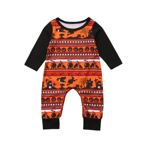 

Emmababy Hot Cute Newborn Unisex Baby Boy Girl Halloween Romper Jumpsuit Kids Toddler Infant Playsuit Clothes Outfit