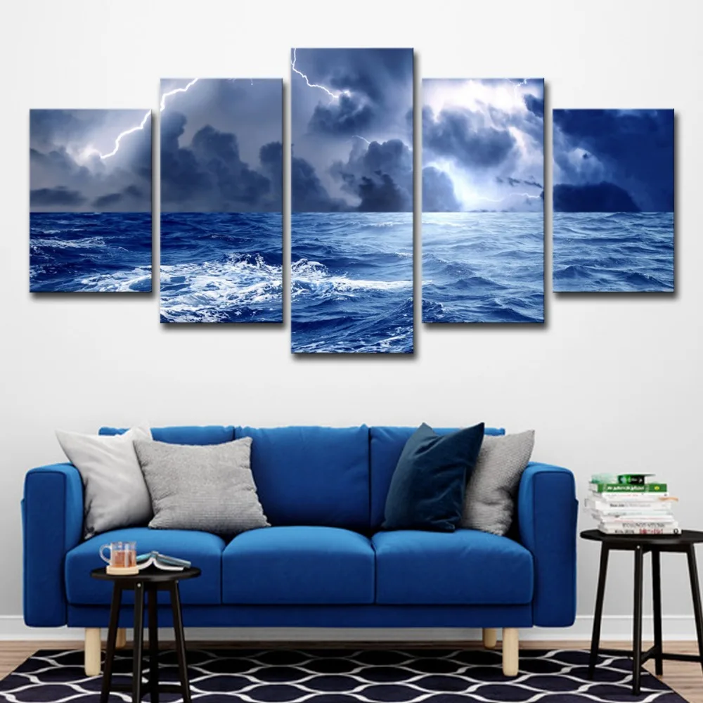 5P2275-HD Printed Storm Lightning Painting Canvas Print room decor print poster picture canvas Free shipping (14) 