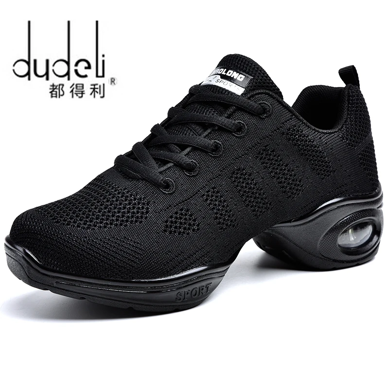 

DUDELI 2018 New Soft Outsole Breath Dance Shoes Women Sports Feature Dance Sneakers Jazz Hip Hop Shoes Woman Dancing Shoes