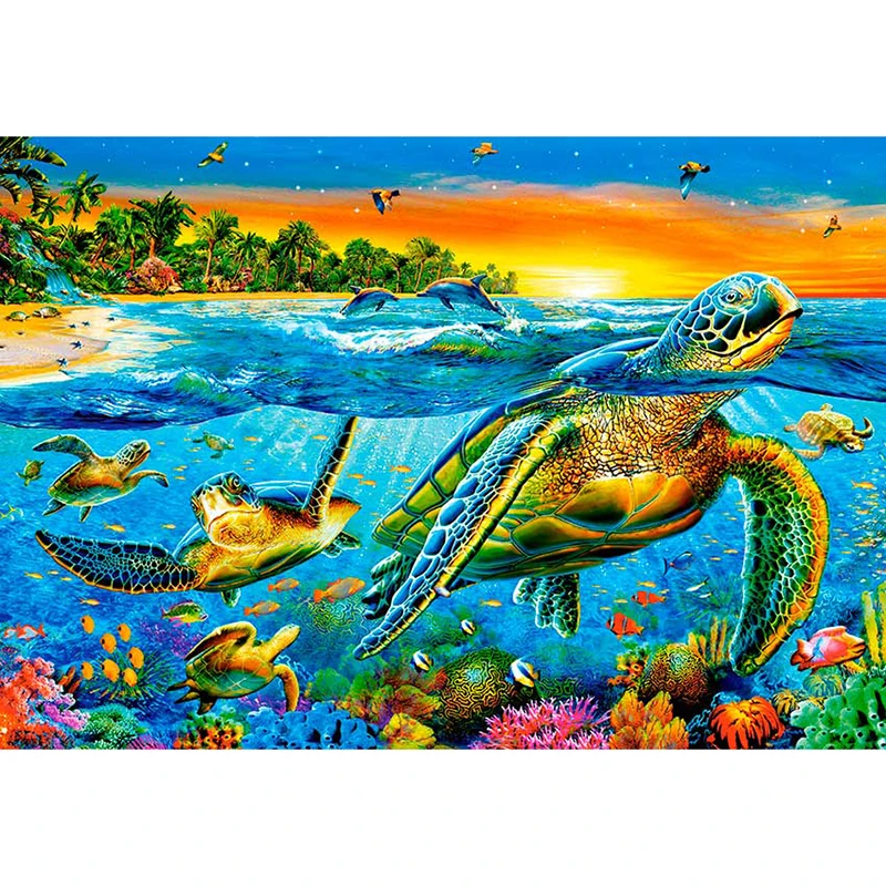 

Full SquareRound Drill 5D DIY Diamond Painting Animal turtle Embroidery Cross Stitch Mosaic Home Decor Gift NMX