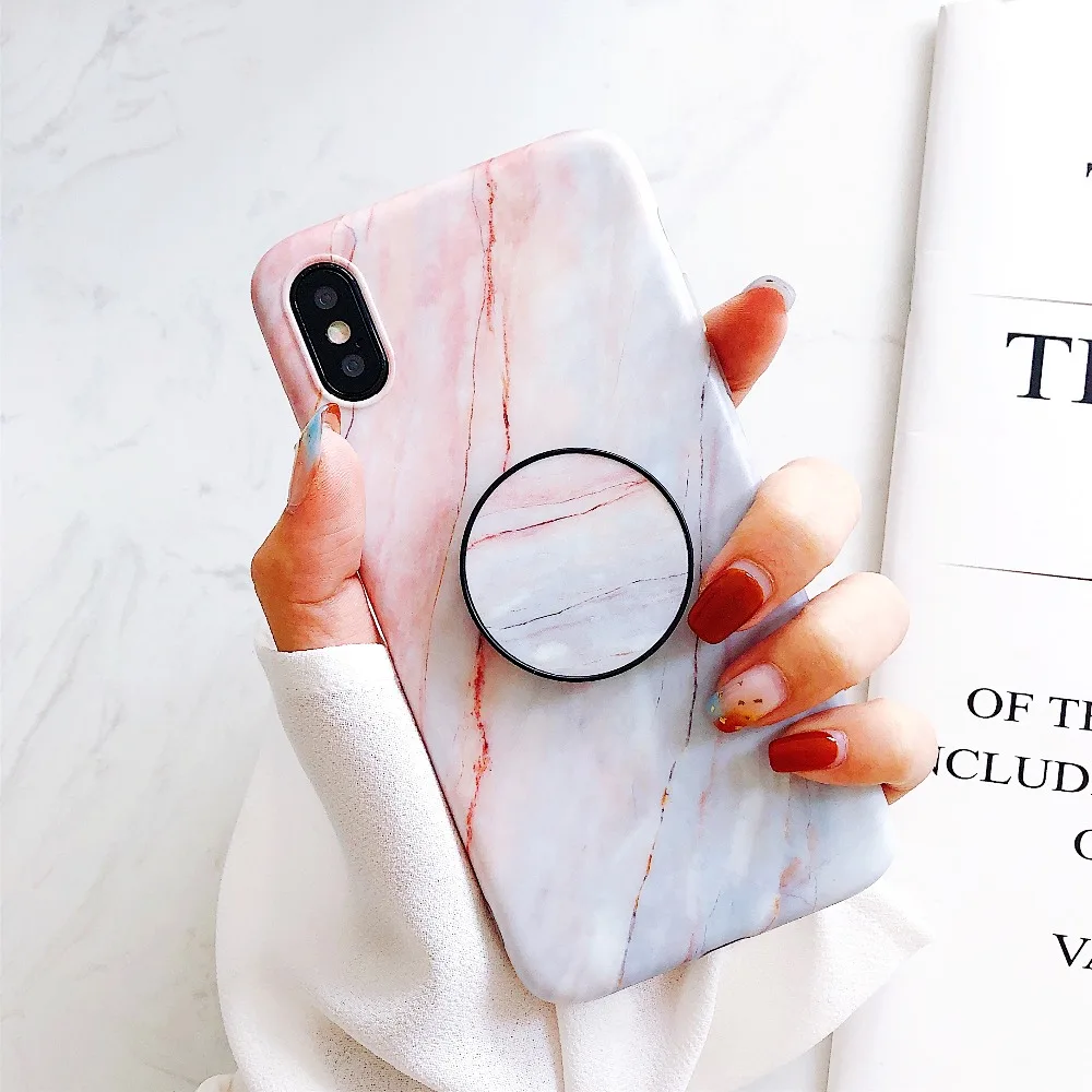 Fashionable Marble Textured Phone Case for iphone 6 6S 7 8 Plus X Case