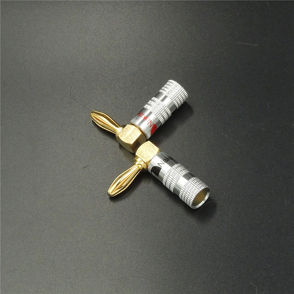 2pcs Gold L Shape right Angle 90 degree screws type 4mm Banana Plug