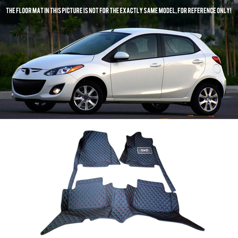 

Interior Floor Mats Carpets Foot Pad Covers Protector For Mazda 2 2009-2014 Car-styling accessories