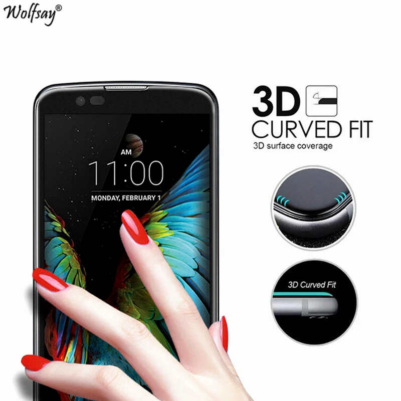 Закаленное стекло Wolfsay для LG K10 2016 1 шт. Защита экрана Lte K420N K430DS защитная пленка