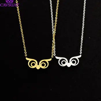 

Wholesale 10pcs Minimalist Night Owl Pendant Gold Silver Color Cute Animal Necklaces For Women Kids Stainless Steel Jewelry BFF