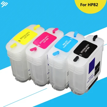 

UP brandrefillable Ink cartridge compatible for HP82 with ARC chip for HP 510 printer CH565A C4911A C4912A C4913A