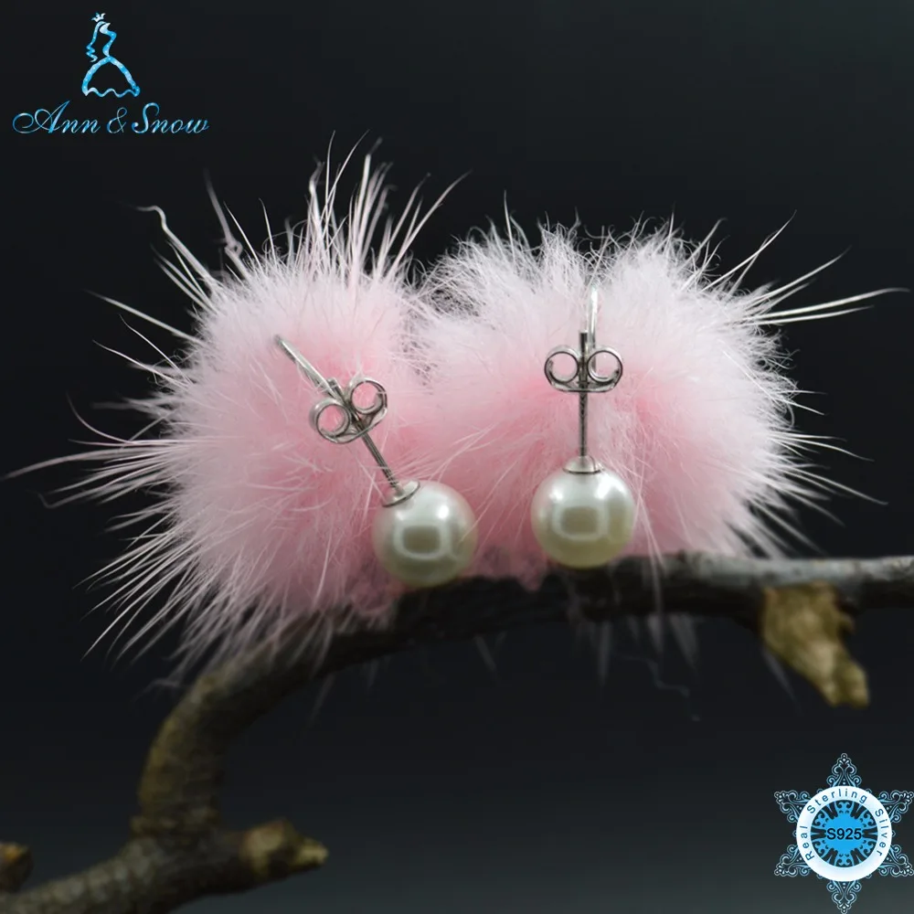 Женские серьги гвоздики из серебра 925 пробы с белым жемчугом|stud earrings|brincos earringsbrinco