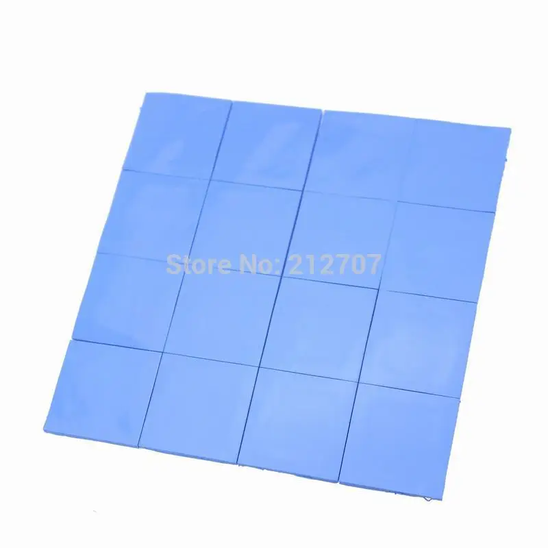 16PCS 25 x 25 x 1mm Blue Thermal Pad Conductive Chipset Silicone Paste