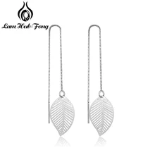 Diamondido Hot Real 925 Sterling Silver Leaf Earrings For Women Girls Long Chain Tassel Drop Earring Brand Wedding Party Jewelry Diamondido Hot Real 925 Sterling Silver Leaf Earrings For Women Girls Long Chain Tassel Drop Earring Brand Wedding Party Jewelry