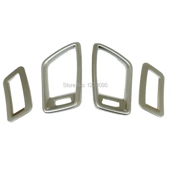 

ABS Chrome Dashboard + Front Air Condition AC Vent Outlet Cover Trim for 2014 2015 2016 Nissan Qashqai J11 Car Accessories 4pcs