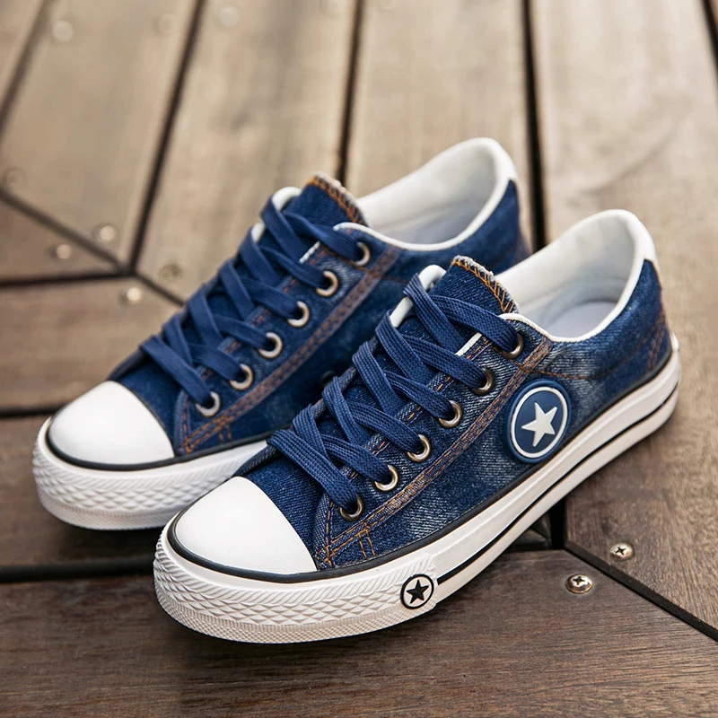 

Cowboy Canvas Running Shoes Teenager Spring and Summer Sport Shoes Women Students Sneakers Rubber Sole lace-up Outdoor Shoes