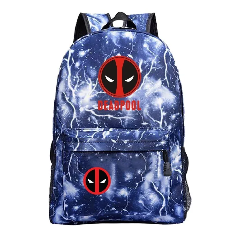 Рюкзак Deadpool 2 Sac a Dos Mochila Mujer, повседневная школьная сумка для женщин Marvel Studio, мужская дорожная сумка через плечо, школьная сумка - Цвет: 5