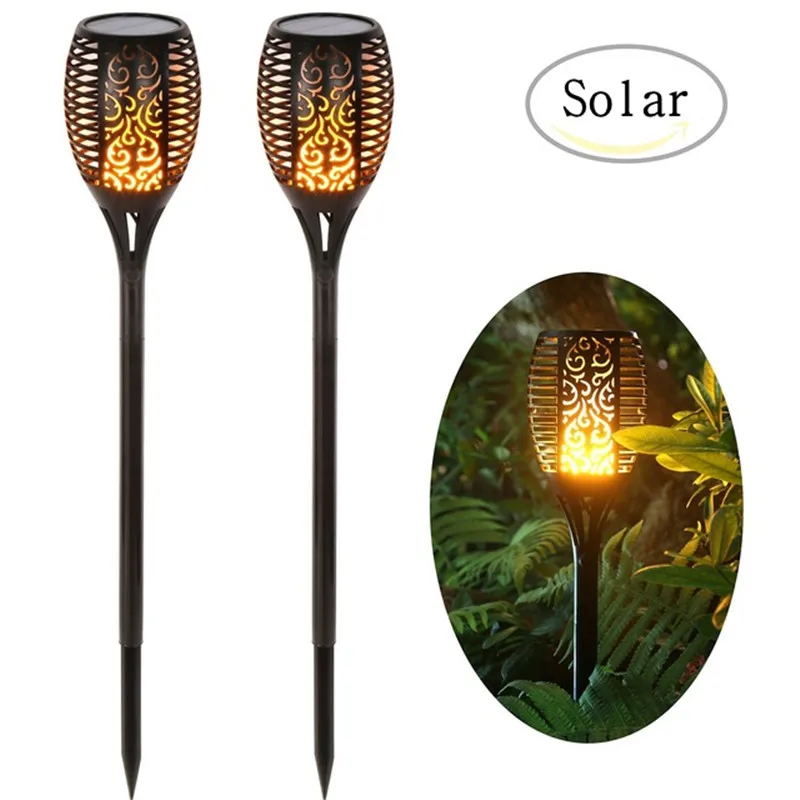 

Solar Light Dancing Flames Torch LED Waterproof Wireless Flickering Outdoor Landscape Decor For Garden Patio Yard Pathway Pool