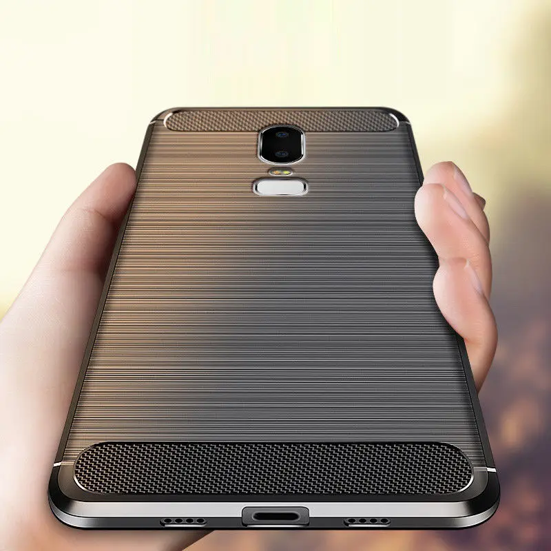 buy NOWAL Phone Cases For One Plus 6 6T 5 5T 3 3T Brushed Carbon Fiber Back Cover For oneplus 6t 5 5T Soft TPU Case For OnePlus 6 5