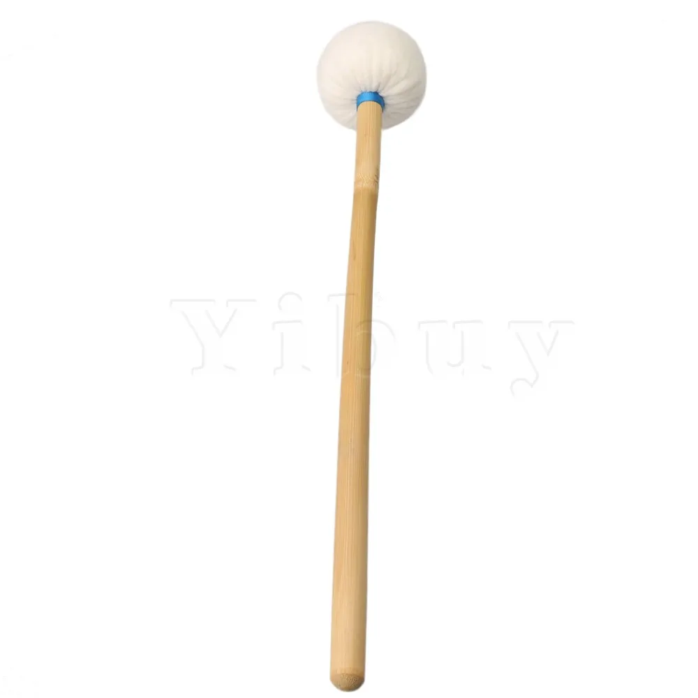 Yibuy см 40,5 см общая длина см 6,5 Диаметр бежевый фетр и древесины бамбука бас барабаны молоток с см 4,6 голова для бас ударные