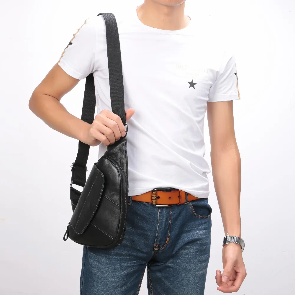 Пояса из натуральной кожи для мужчин Слинг Грудь Back Pack Путешествия крест