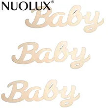 10 шт. полый знак ребенка деревянные фишки МДФ простые украшения для поделок подарок стол свадебный реквизит украшение стола