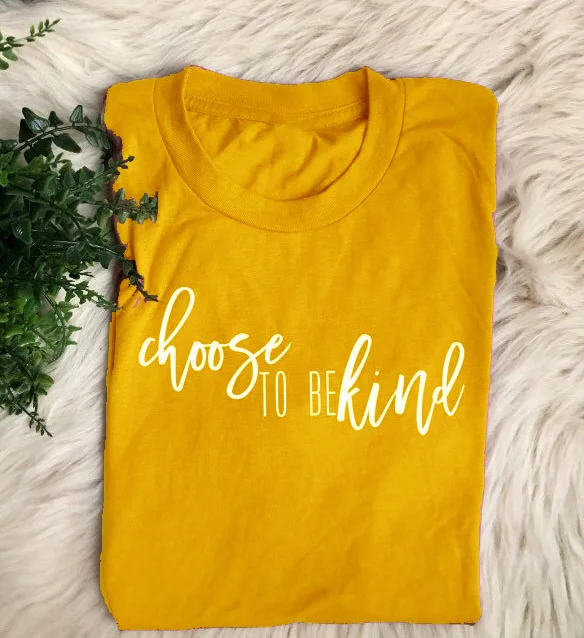 Женская футболка с надписью Choose Kind | одежда