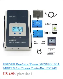 Tracer 2215BN 20A MPPT Контроллер заряда 12 В 24 в ЖК-регулятор epever MT50 Wi-Fi Bluetooth ПК связь мобильное приложение