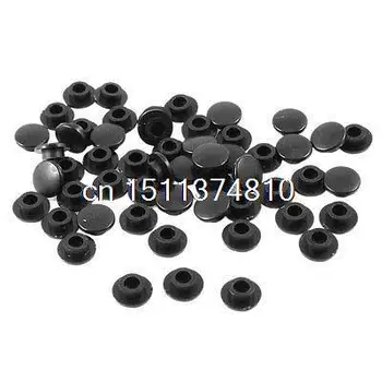 

55 Pcs Round Mini Tactile Button Caps Covers Protector Black for Tact Switch