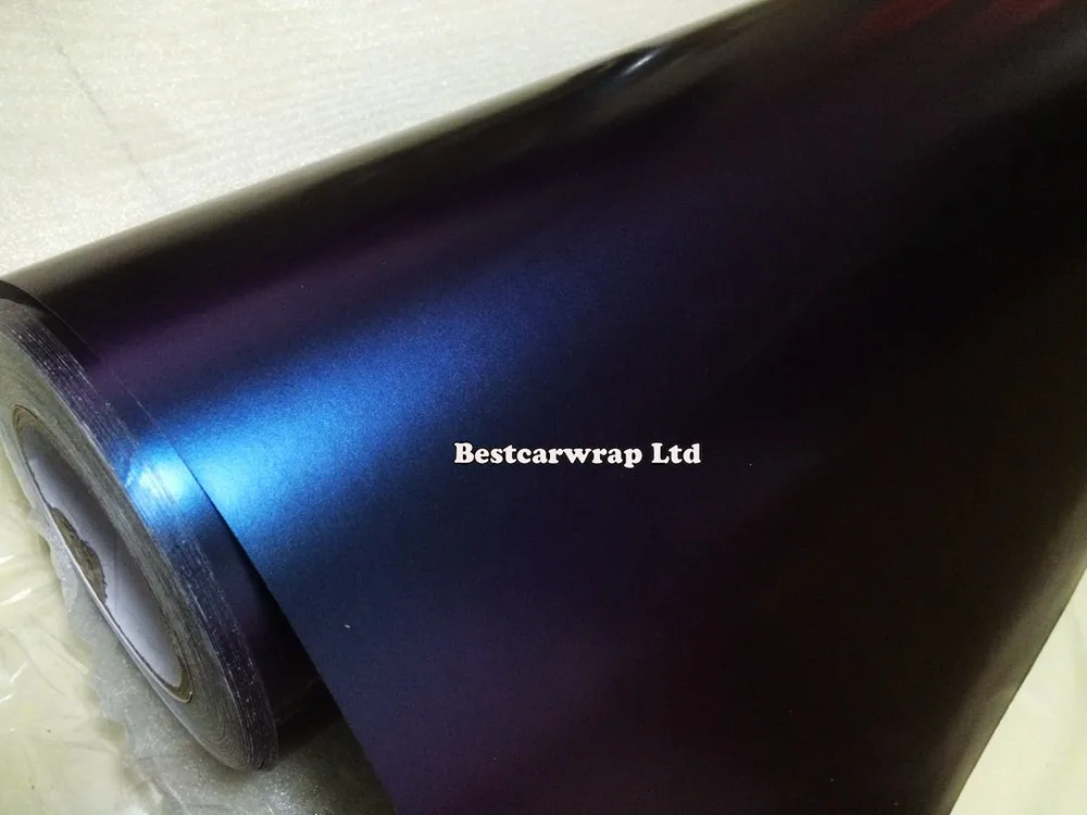  satin Matt Gloss blue-purple Chameleon Carbon fibre vinyl Car wrap film (4)