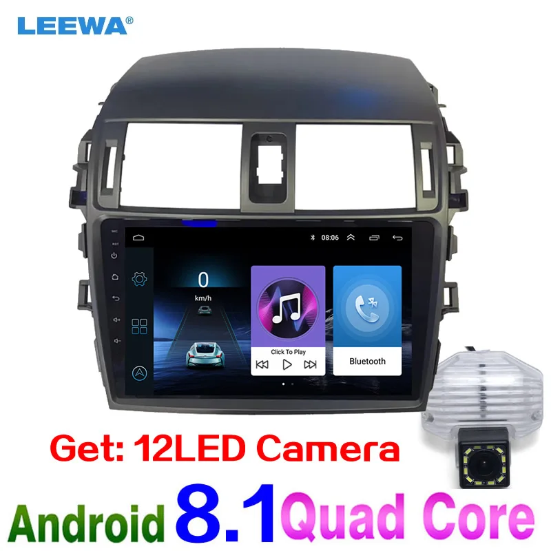 

LEEWA Android 8.1 Car Radio Multimedia Player For Toyota Corolla E140/150 2008 2009 2010 2011 2012 2013 Stereo GPS Navigation