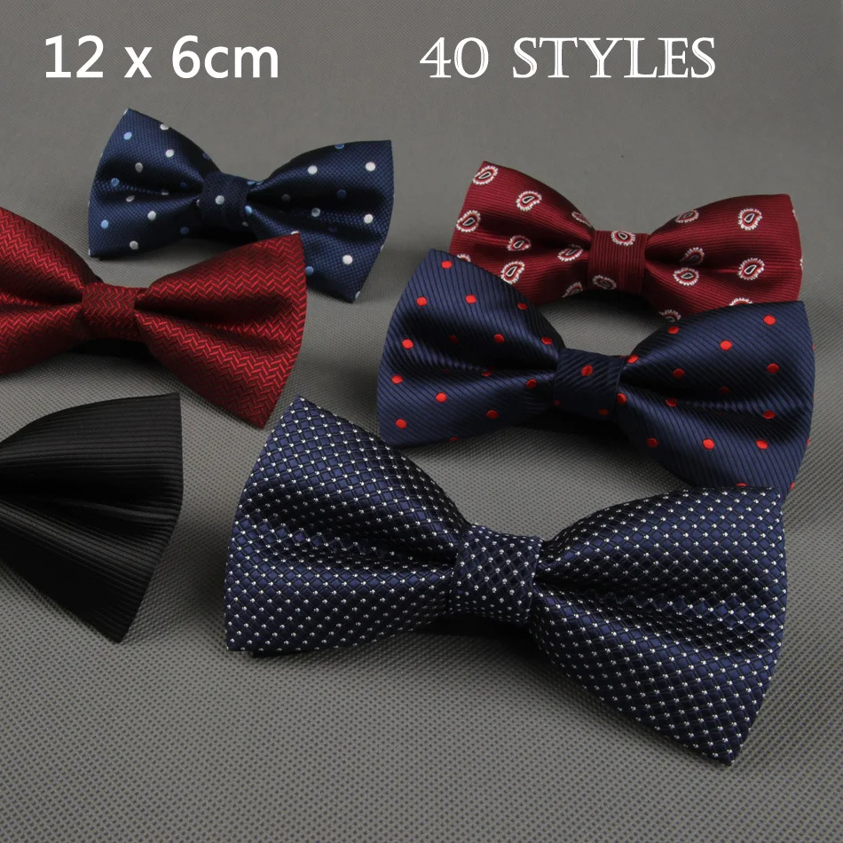 YISHLINE NEW Men's Bow Tie Gold Paisley Bowtie Business Wedding Bowknot Dot Blue And Black Bow Ties For Groom Party Accessories