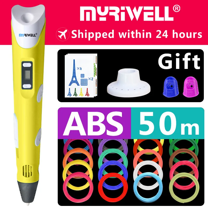 Myriwell 3d Ручка ручки 1 75 мм ABS/PLA нити модель принтер подарок на Новый год день