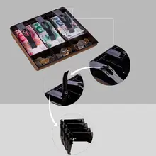 Домашний рынок, черный пластиковый Копилка для монет, лоток для купюр, органайзер с 6 слотами, 3 съемных зажима, инструмент