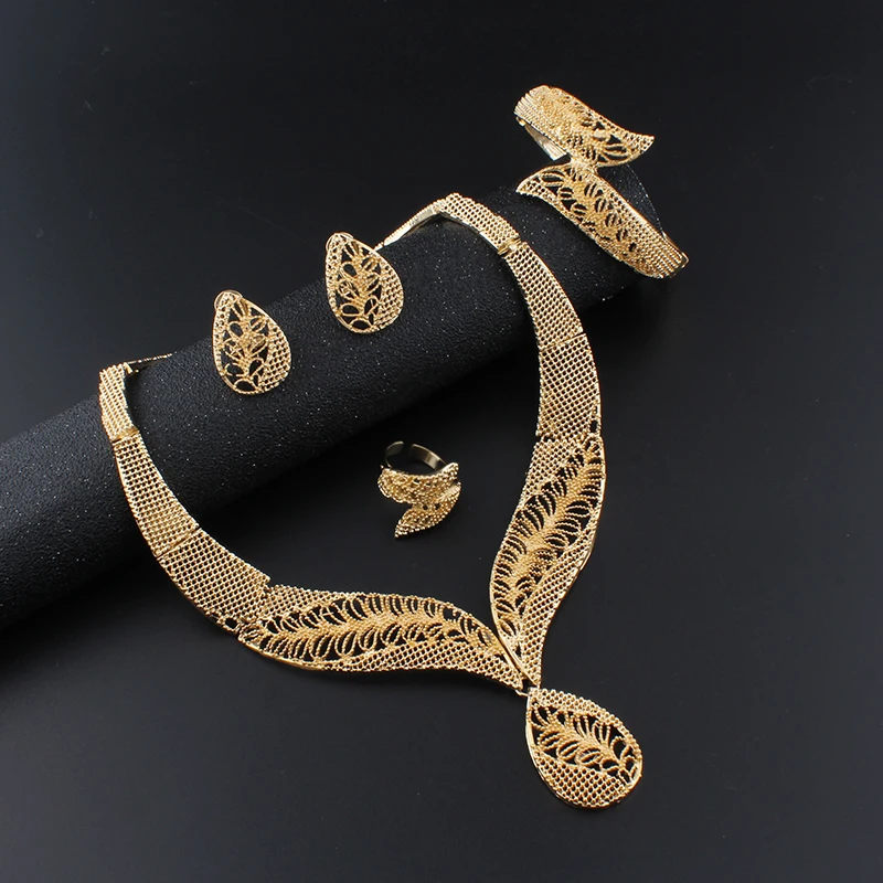 Jiayijiaduo-Africana-perlas-conjuntos-de-joyer-a-de-color-oro-collar-pendiente-de-hoja-de-boda (2)