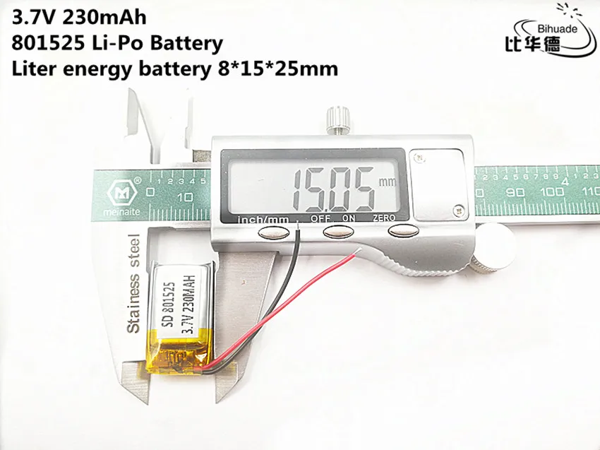 Хорошего качества 3,7 V, 230 mAH, 801525 полимерный литий-ионный/литий-ионный аккумулятор для игрушки, POWER BANK, gps, mp3, mp4