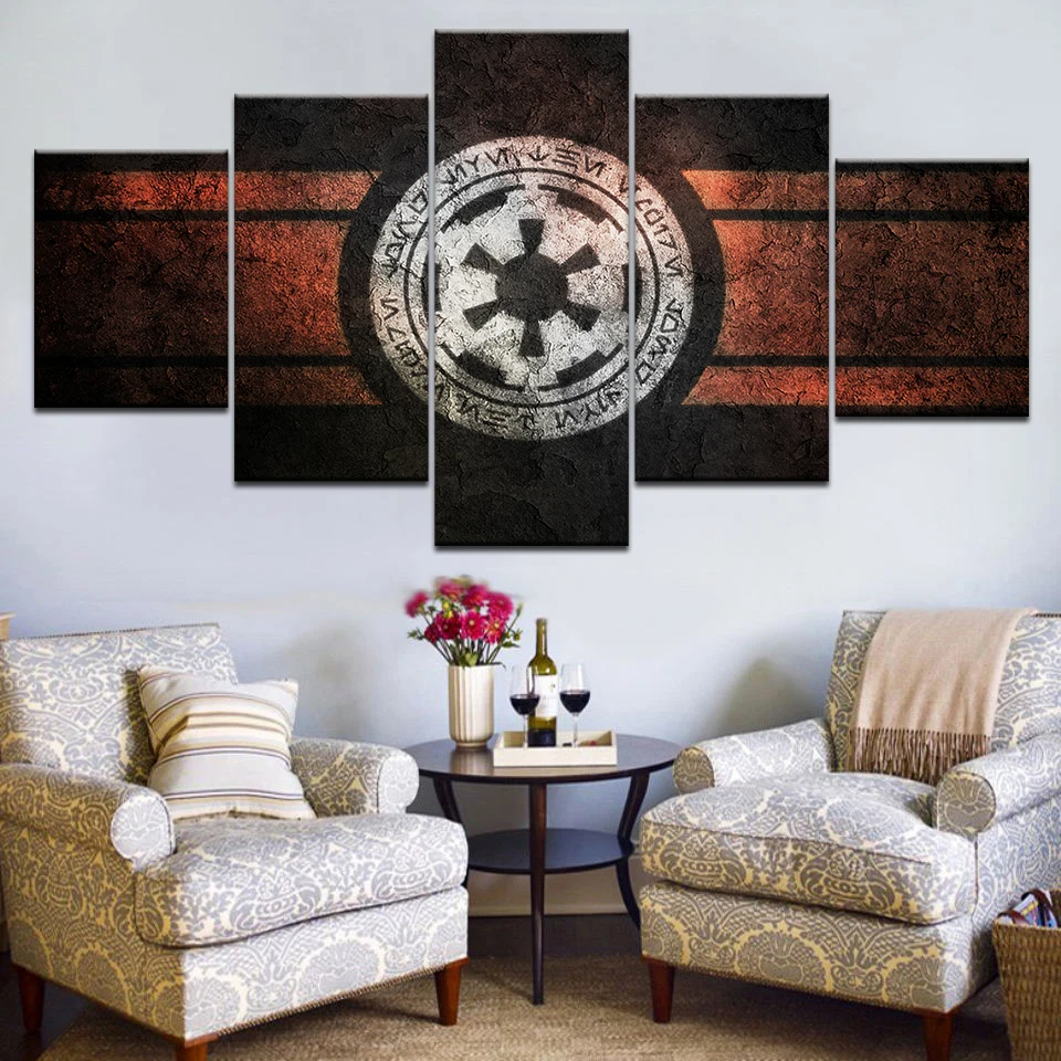 

5 Panel Star Wars Complete Legends Vader Jedi Architects Home Wall Art HD Canvas Print Image