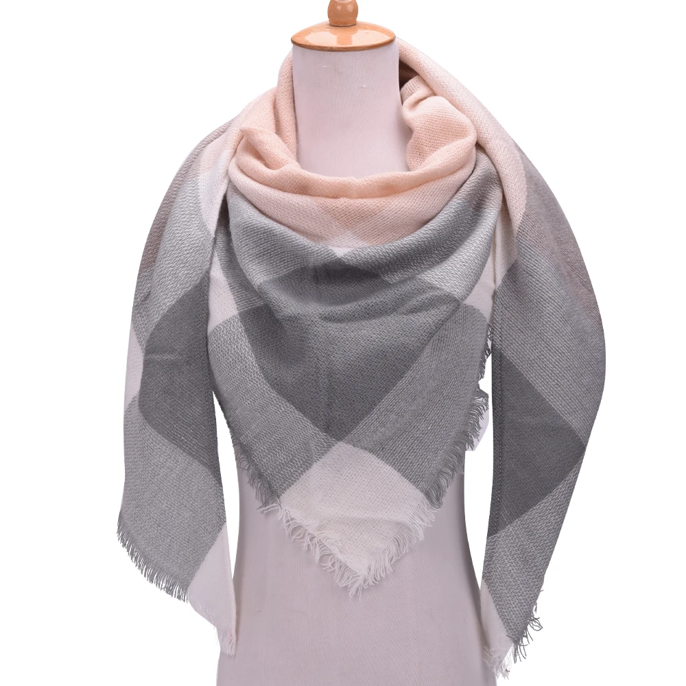 VEITHDIA зимний треугольный шарф для женщин, брендовая дизайнерская шаль, кашемировые клетчатые шарфы, одеяло,, Прямая поставка