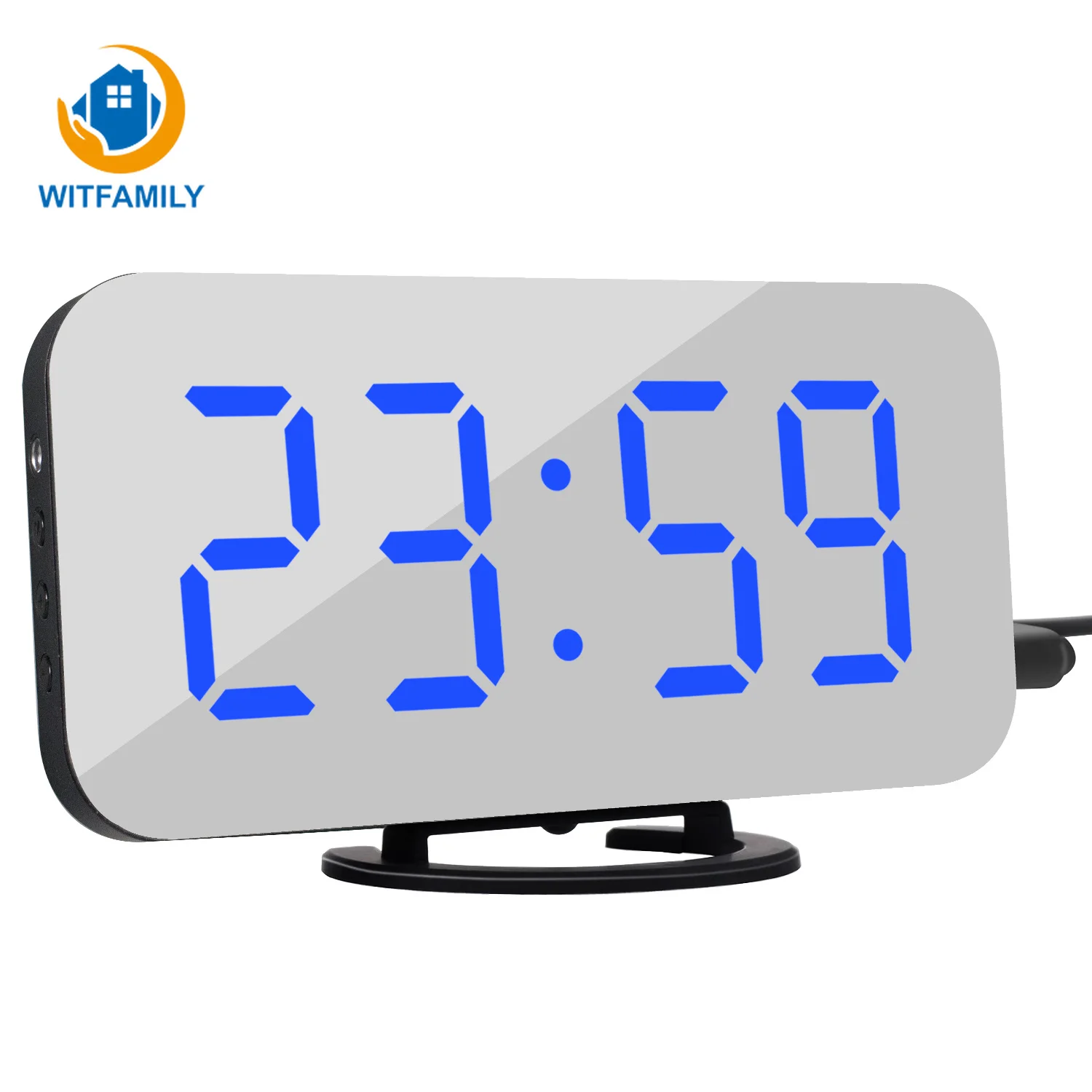 LED Voice Control Large Alarm Clock large number Display nixie