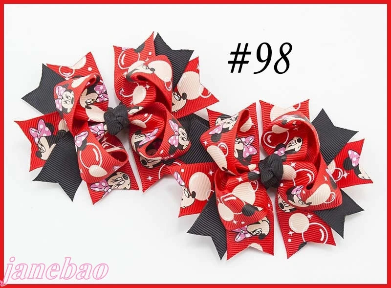 300 компл. 3.5 ''pigtail Луки характер волосы луки набор из двух Вдохновленный волос Луки Принцесса волосы Луки клипы