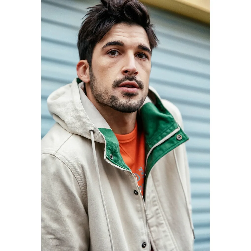 SIMWOOD 2019 ربيع جديد سترة أنيقة تحمل شعار لعبة البيسبول الرجال السراويل سترات رجالي 100% القطن معاطف جيب عالية جودة العلامة التجارية الملابس 190092