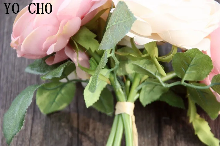 1 букет, 5 головок, винтажный Искусственный Пион, Шелковый цветок, свадебные, для домашнего декора, вечерние, Декоративные искусственные розы, свадебные украшения
