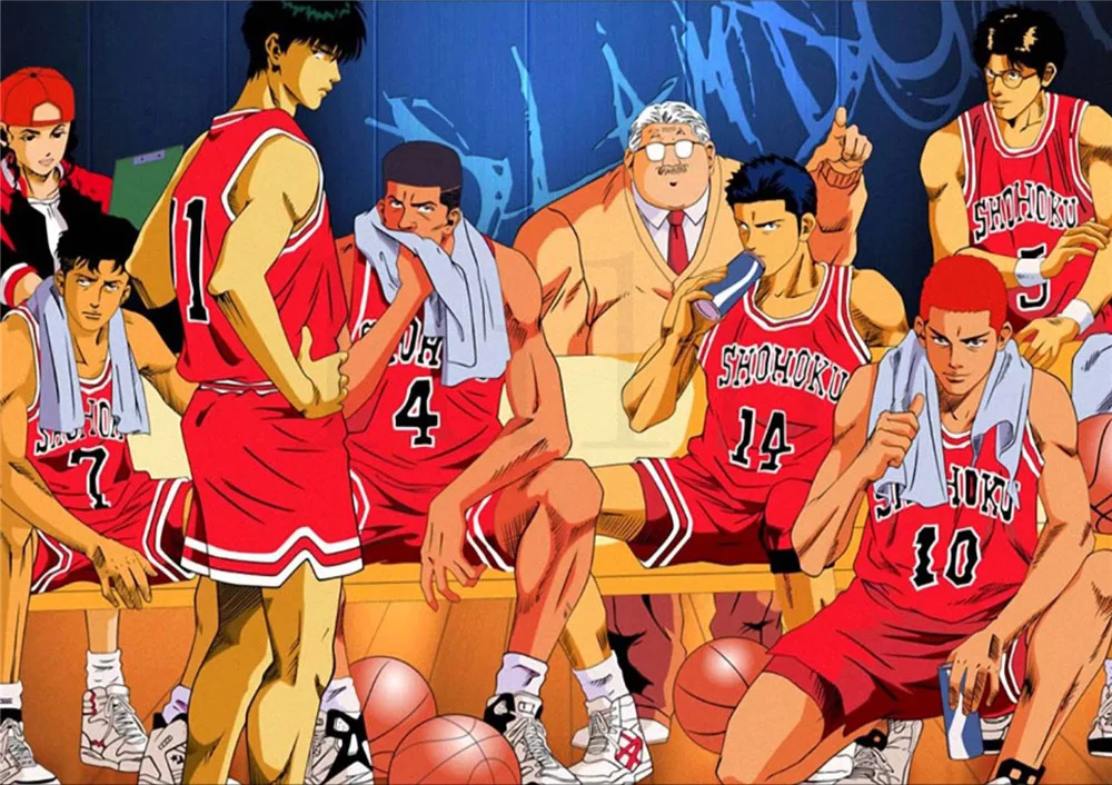 Slam Dunk плакаты настенные наклейки яркие цветные украшения для дома белая бумага с покрытием прямая