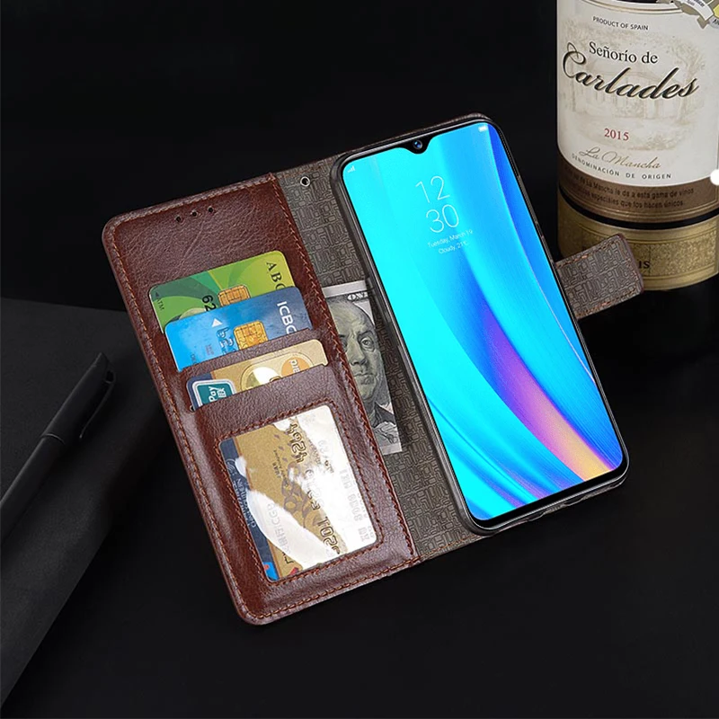 Чехол для OPPO Realme 3 Pro RMX1851, роскошный флип-чехол из искусственной кожи, кожаный чехол для Coque OPPO Realme 3 Pro 3Pro, чехол с фоторамкой