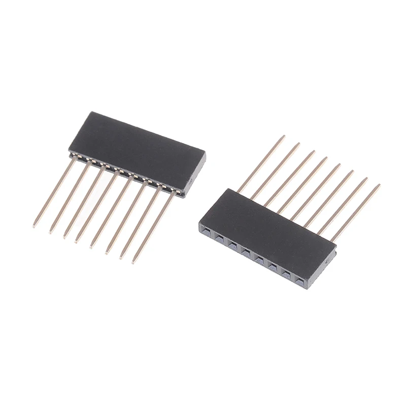 

10pcs 8Pin 2.54 Female 2.1cmx2.3cmx0.2cm Stackable Tall Pin Header Connector Socket for Arduino