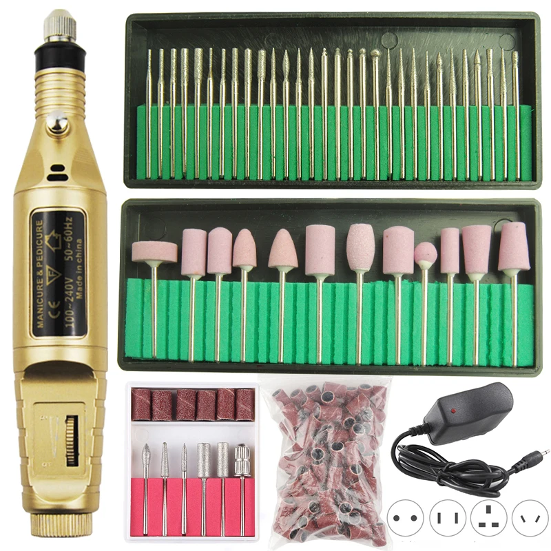 

1 Set Electric Nail Drill Machine Kit Manicure Machine 20000RPM Nail Art Pen Pedicure Nail File Strong Nail Art Tools Drill Bits