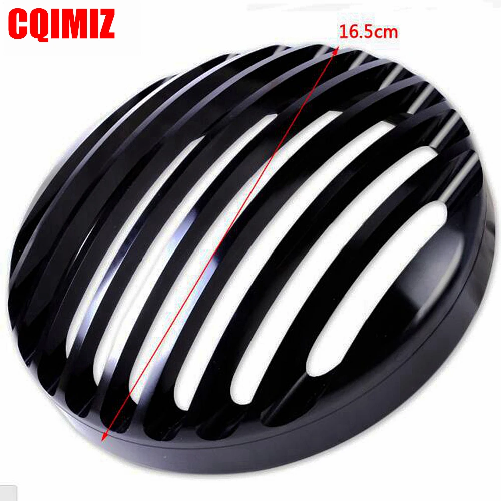 

5 3/4" Billet Aluminum Black Front Motorcycle Headlight Grille Cover For Harley Davidson Sportster XL 1200 883 2004-2014
