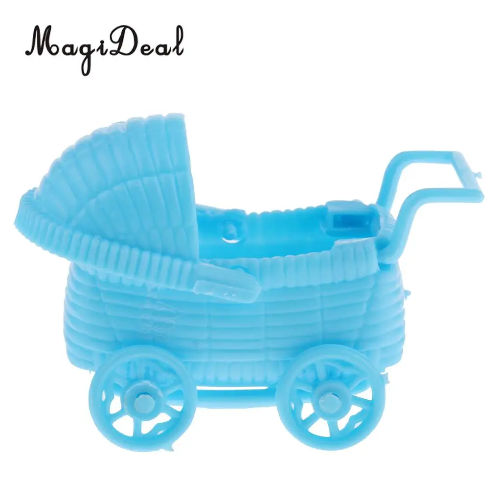 24pcs/Set Plastic Baby Carriage Baby Shower Baby Birthday Decoration Christening Party Favor Pink+Blue