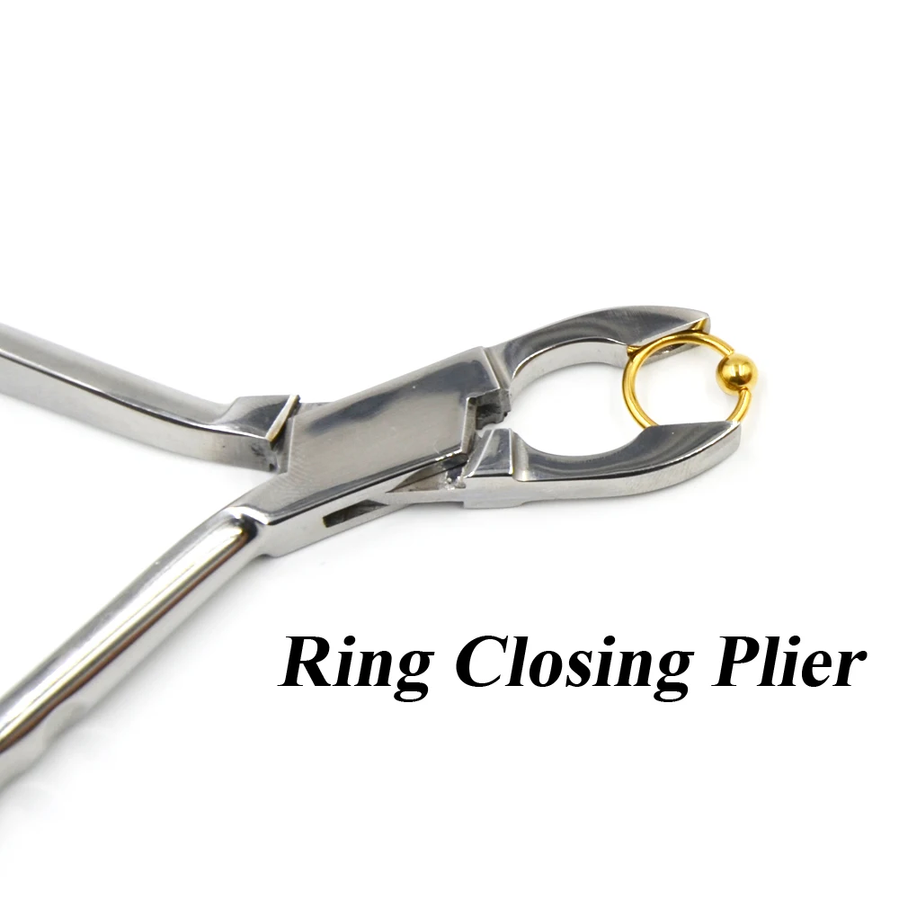 Kaufen 1 stück Premium Ring Öffnung Schließen Zange Werkzeug Edelstahl Körper Piercing Schmuck Schleife Näher Captive Bead Verschluss Zange