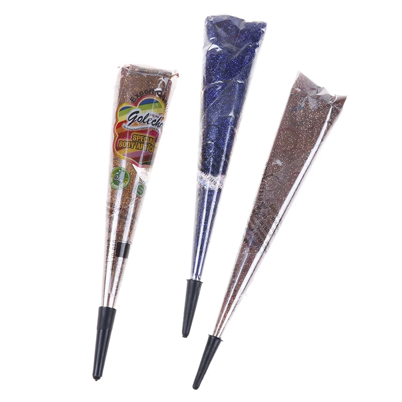 1 Piece Henna Glitter Cone 6 Colors Laser Body Art Tattoo Paint