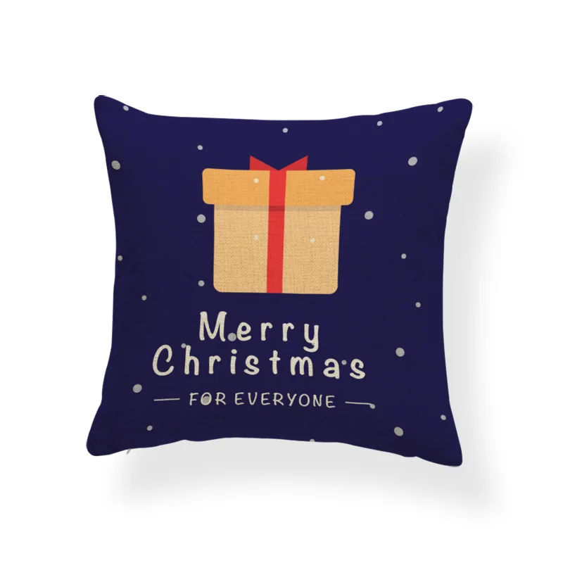 Рождественская красная подушка с помпонами Санта-Клаус, новогодние наволочки для подушек, семейная декоративная подушка среднего возраста, квадратная Мешковина
