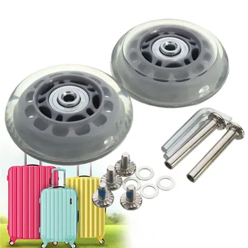 

AEQUEEN Rubber Luggage Wheels Gray Replacement Luggage Suitcase Wheels OD 70 2.76 Inch ID 6 W 24 Axles 40 Repair 70x24mm 1pair