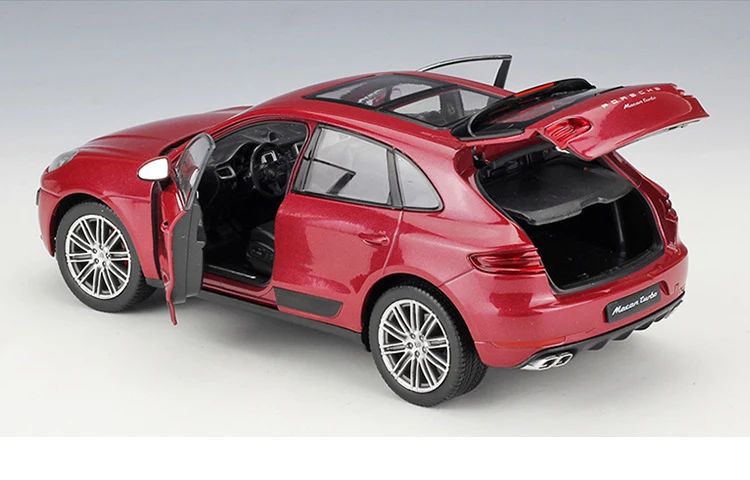 WELLY 1:24, металлический автомобиль Porsche Macan Turbo, внедорожник, спортивный автомобиль, литая модель автомобиля, детский подарок, коллекция игрушек